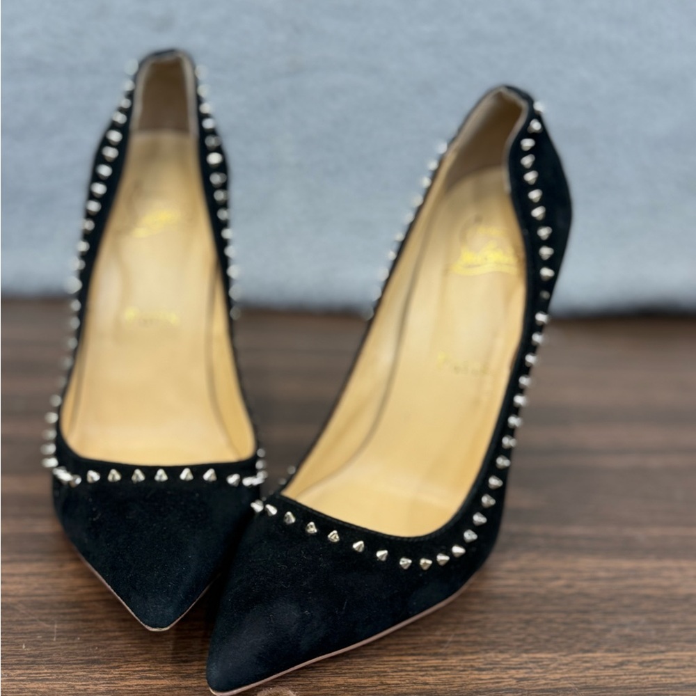 Christian Louboutin Black Studded Heels